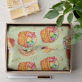 Paashaasjes aan het werk tissuepapier (Geschenk)