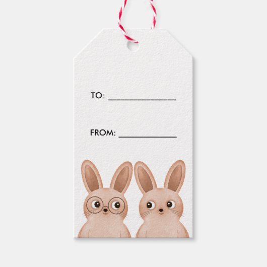 Paashaasjes Cadeaulabel (Voorkant)