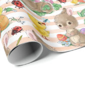 Paashaasjes en kuikens cadeaupapier (Rol Hoek)