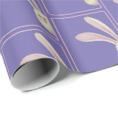 Paashaasjes op paars cadeaupapier (Rol Hoek)