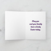 Paashaaskaart met Konijn en Rozen Feestdagen Kaart (Binnen)