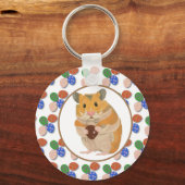 Paashamster met chocolade-eieren sleutelhanger (Voorkant)