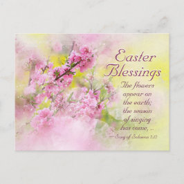 Paashanddoeken Song Solomon 2:12-script Feestdagenkaart