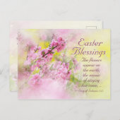 Paashanddoeken Song Solomon 2:12-script Feestdagenkaart (Voorkant / Achterkant)