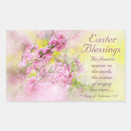 Paashanddoeken Song Solomon 2:12-script Rechthoekige Sticker