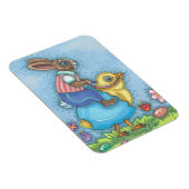 Paashare en griep EENVOUDIGERE BUNNY MAGNET-feestd Magneet (Rechterzijde)