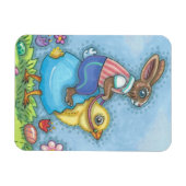 Paashare en griep EENVOUDIGERE BUNNY MAGNET-feestd Magneet (Horizontaal)