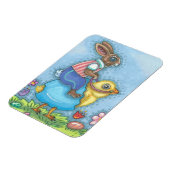 Paashare en griep EENVOUDIGERE BUNNY MAGNET-feestd Magneet (Linkerzijde)