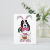 Paashazen Basset Hound Feestdagenkaart (Staand voorkant)