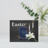 PaasHeilige Bijbel en Kroon van Thorns Feestdagenkaart (Staand voorkant)