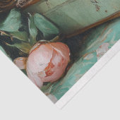 Paashen Groene Koffer Bloemenveter Decoupage Tissuepapier (Detail)