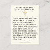 Paasheropleving van Christus Paschal Prayer Visitekaartje (Achterkant)