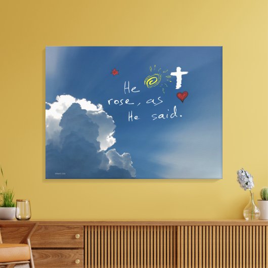 Paasherrijzenis is een Roos van Jezus Canvas Afdruk (Insitu (Woonkamer))