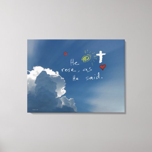 Paasherrijzenis is een Roos van Jezus Canvas Afdruk (Voorkant)