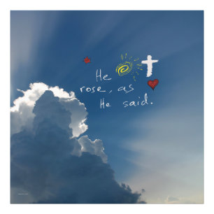 Paasherrijzenis is een Roos van Jezus Foto Afdruk