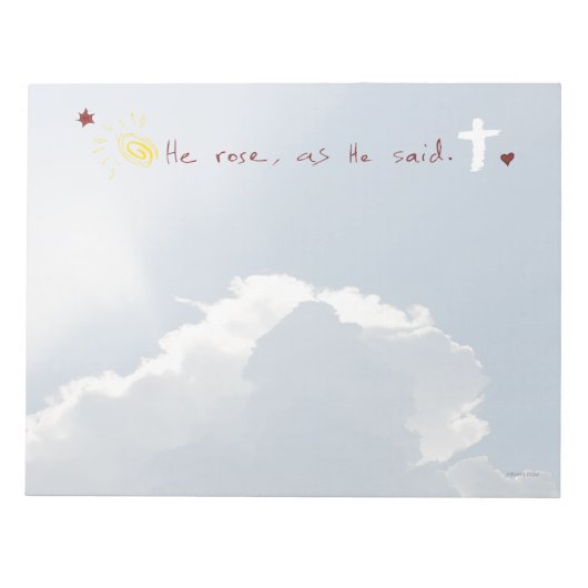 Paasherrijzenis is een Roos van Jezus Notitieblok (Voorkant)