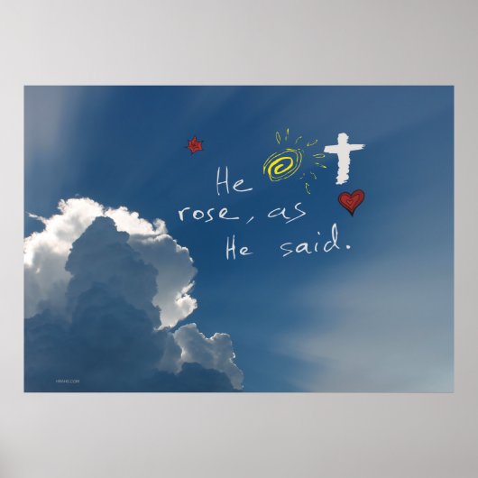 Paasherrijzenis is een Roos van Jezus Poster (Voorkant)