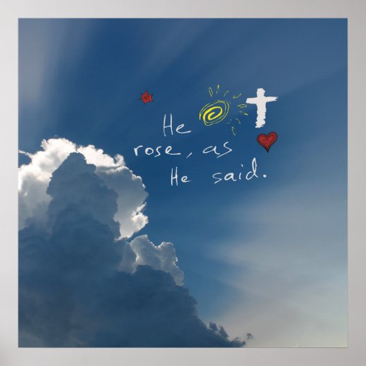 Paasherrijzenis is een Roos van Jezus Poster (Voorkant)