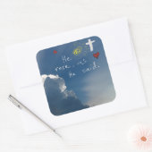 Paasherrijzenis is een Roos van Jezus Vierkante Sticker (Envelop)