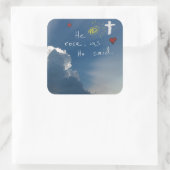 Paasherrijzenis is een Roos van Jezus Vierkante Sticker (Tas)