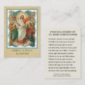 Paasherrijzingskaarten voor de Heilige Stoel | St. Visitekaartje (Voorkant / Achterkant)