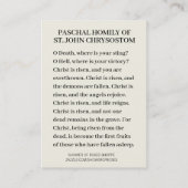 Paasherrijzingskaarten voor de Heilige Stoel | St. Visitekaartje (Achterkant)