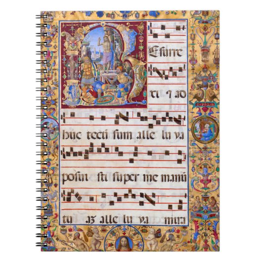Paasherurrectie Gregorian Medieval Antiphon Notitieboek (Voorkant)