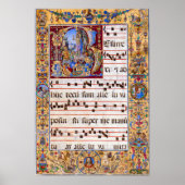 Paasherurrectie Gregorian Medieval Antiphon Poster (Voorkant)