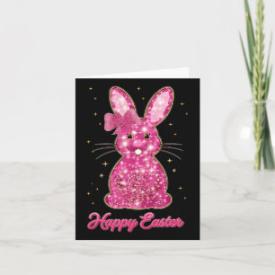 Paashinoiserie Floral Bunny met Schattigee blauwe  Kaart