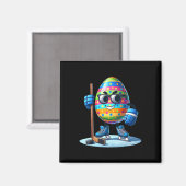 Paashockey liefhebbers Eggs Egg Bunny Rabbits Mann Magneet (Voorkant / Achterkant)
