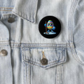 Paashockey liefhebbers Eggs Egg Bunny Rabbits Mann Ronde Button 5,7 Cm (In situ)