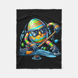 Paashockey speler Eggs Egg Bunny Rabbits Mannen Wo Fleece Deken