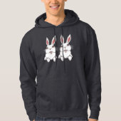 Paashoedie Paashaas Twin Hoodie Sweatshirt (Voorkant)