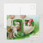 paashok en paaseieren briefkaart (Voorkant / Achterkant)