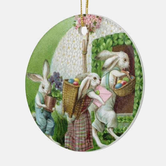  paashok en paaseieren keramisch ornament (Links)