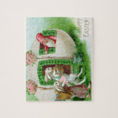  paashok en paaseieren legpuzzel (Verticaal)