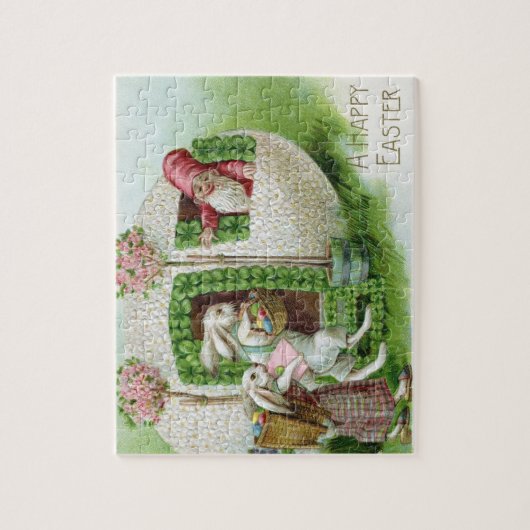  paashok en paaseieren legpuzzel (Verticaal)