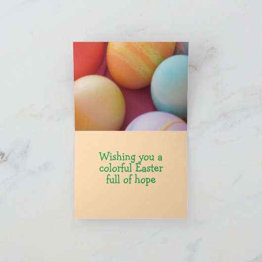 Paashomemade, gekleurde eieren kaart (Binnen)