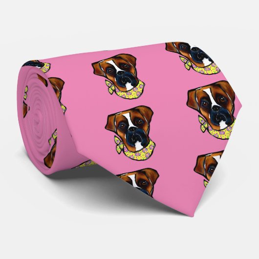 Paashond Boxer Stropdas (Opgerold)