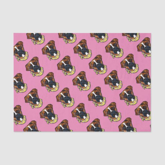 Paashond Boxer Tissuepapier (Voorkant)