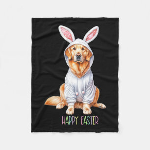 Paashond Bunny Spring Golden Retriever Easter Eg Fleece Deken