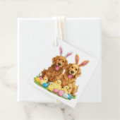 Paashond Golden Retriever Honden Bunny Ears Bedankjes Labels (In situ)