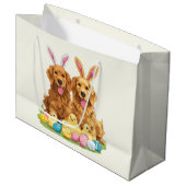 Paashond Golden Retriever Honden Bunny Ears Groot Cadeauzakje (Voorkant Gekanteld)