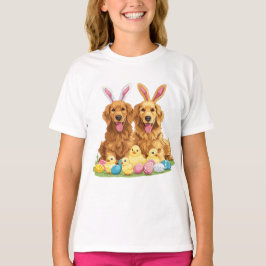 Paashond Golden Retriever Honden Bunny Ears T-shirt