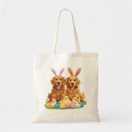 Paashond Golden Retriever Honden Bunny Ears Tote Bag