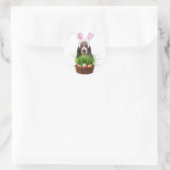 Paashond Hond Ronde Sticker (Tas)