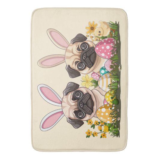 Paashond Honden Bunny Ears Badmat (Voorkant Verticaal)