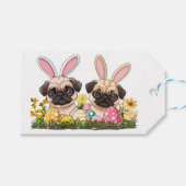 Paashond Honden Bunny Ears Cadeaulabel (Voorkant (Horizontaal))