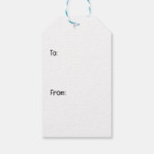 Paashond Honden Bunny Ears Cadeaulabel (Achterkant)