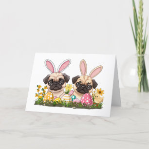 Paashond Honden Bunny Ears Feestdagen Kaart